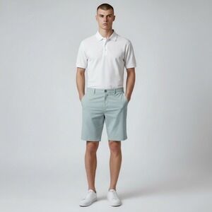 Travis Mathew Shorts Sz 40 Green Chino Lightweight Golf Stretch Performance
